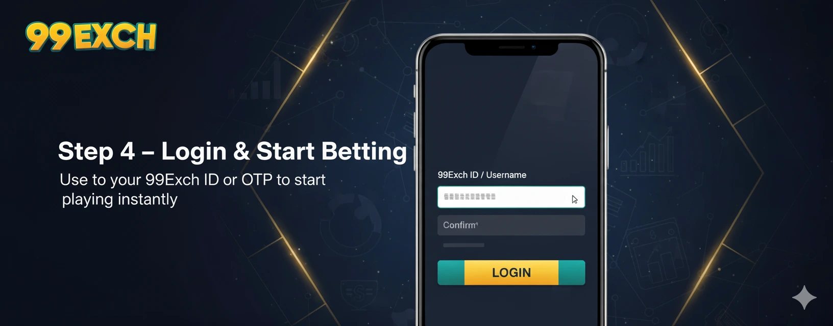 Step 4 — Login and start betting on 99Exch