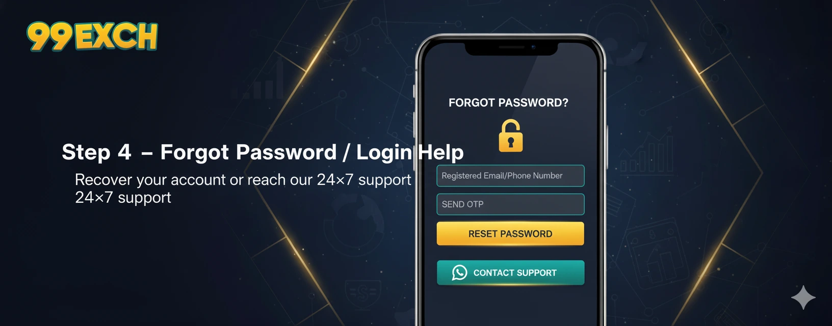 Step 4 — Forgot password or need help