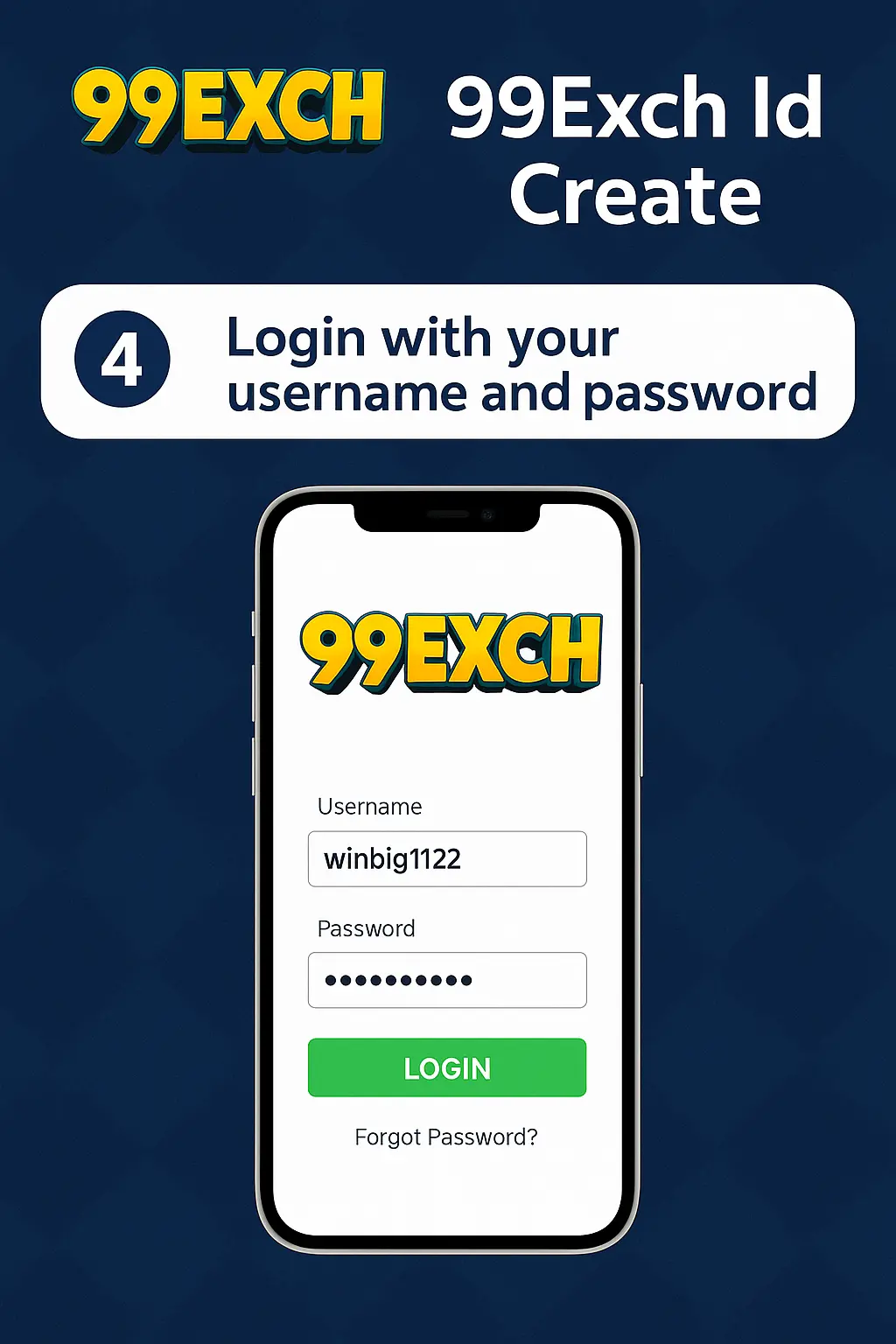 99Exch Step 2 – Complete KYC 2025 showing ID upload screen with 99Exch logo