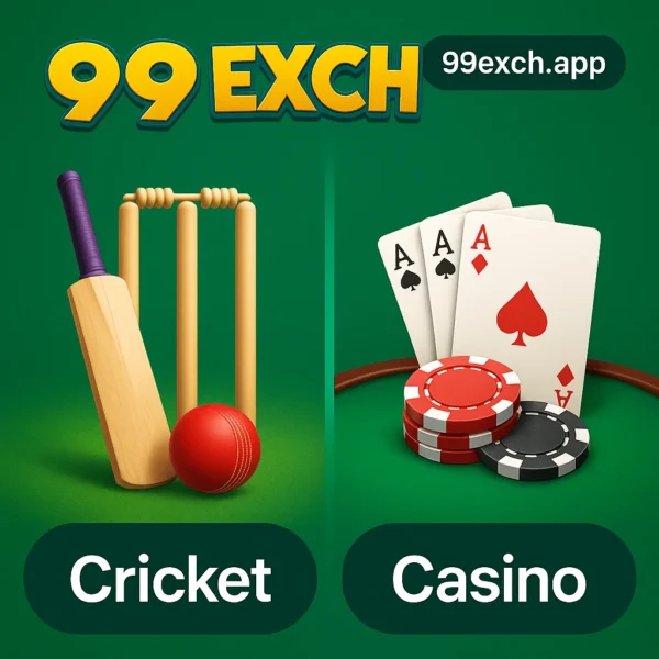 99Exchange app cricket and casino games image showing sports betting and card games on 99exch.app