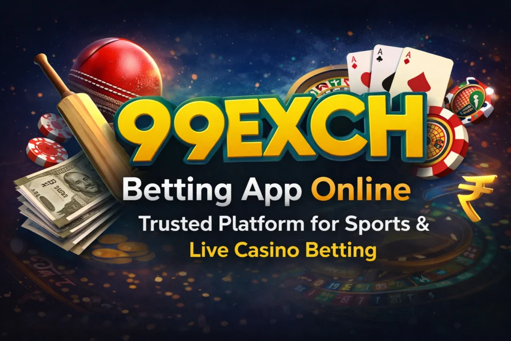 99Exch betting app online showing cricket betting and live casino games with secure deposits and instant withdrawals