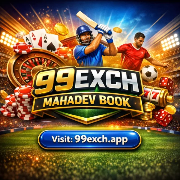 99EXCH Mahadev Book gaming platform image showing cricket betting and casino games on 99exch.app