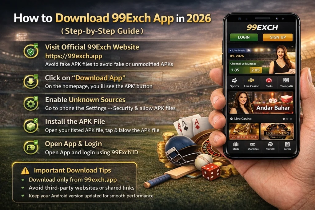 How to download 99Exch app in 2026 step by step for Android