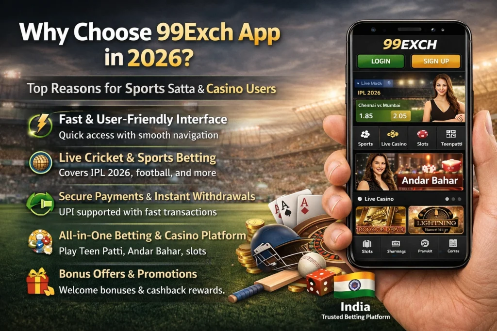Why choose 99Exch app in 2026 for sports betting and casino gaming
