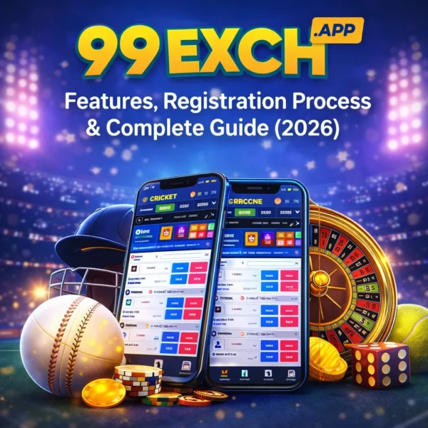 99EXCH App sports and casino theme image showing cricket, roulette, and mobile betting interface