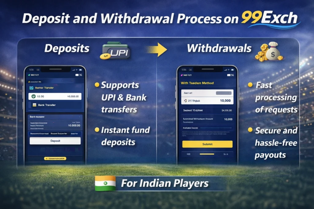 99Exch deposit and withdrawal system for fast and secure payments