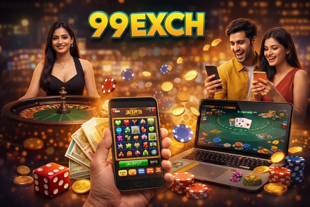 99Exch online casino games with live dealer, slots, and real money gaming in India