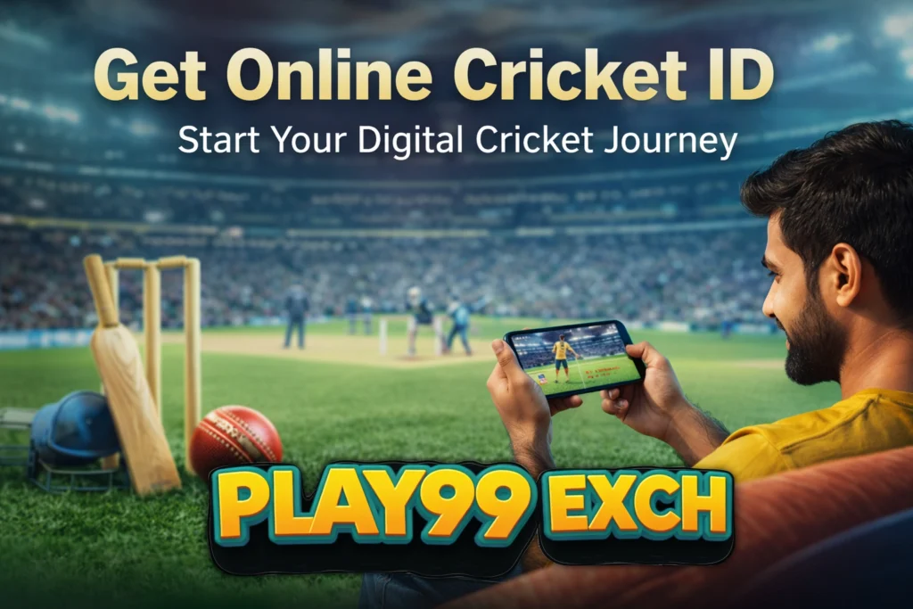 get online cricket id Play99Exch logo with online cricket ID registration platform dashboard for fast and secure cricket exchange access