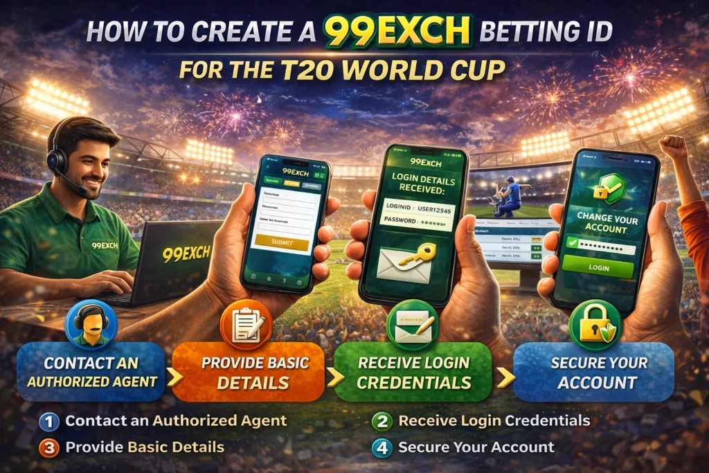 How to create a 99Exch betting ID for the T20 World Cup step by step