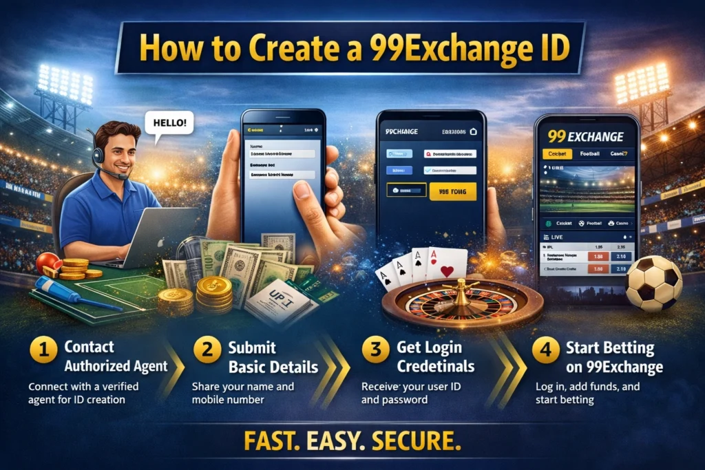 Step by step process to create a 99Exchange ID for online sports betting in India