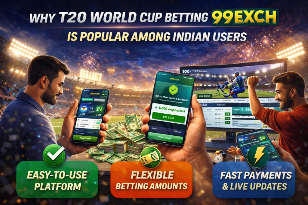 Why T20 World Cup betting on 99Exch is popular among Indian users with easy platform, flexible betting amounts, and fast payments
