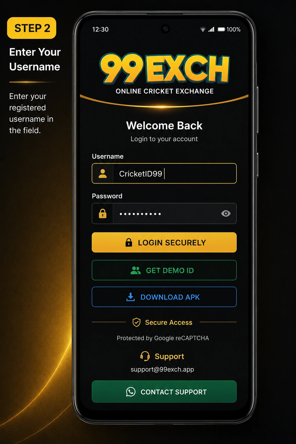Enter your 99ExCh username