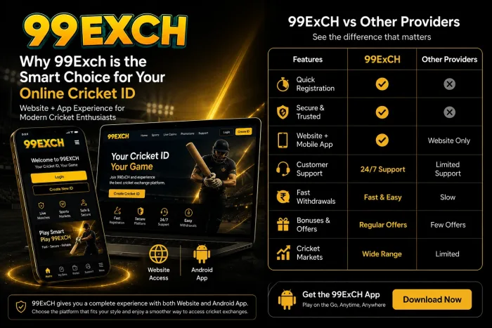 99ExCh Online Cricket ID Comparison