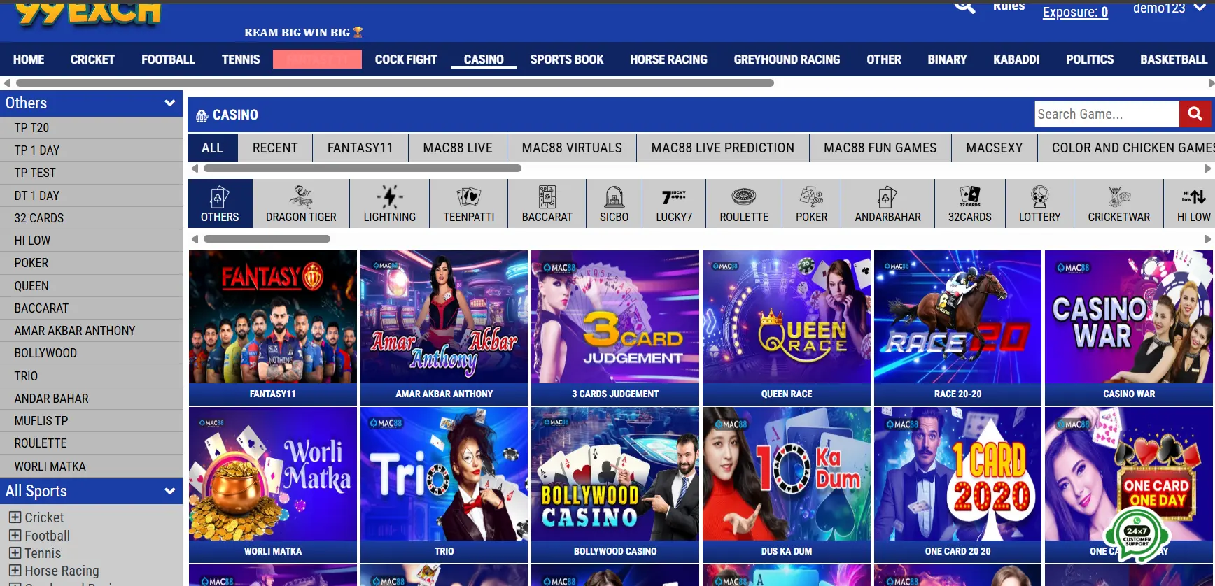 99ExCh Live Casino