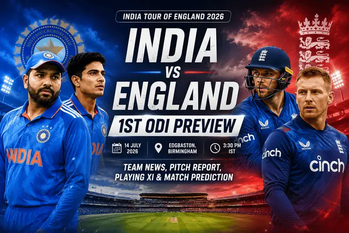 India vs England 1st ODI Preview: Team News, Pitch Report, Playing XI & Match Prediction