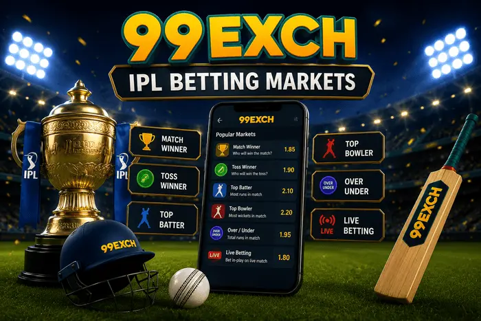 99ExCh IPL Betting Markets illustration showing the most popular IPL betting markets.