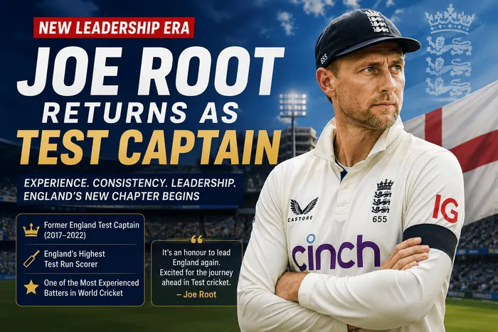 Joe Root returns as England Test captain in 2026
