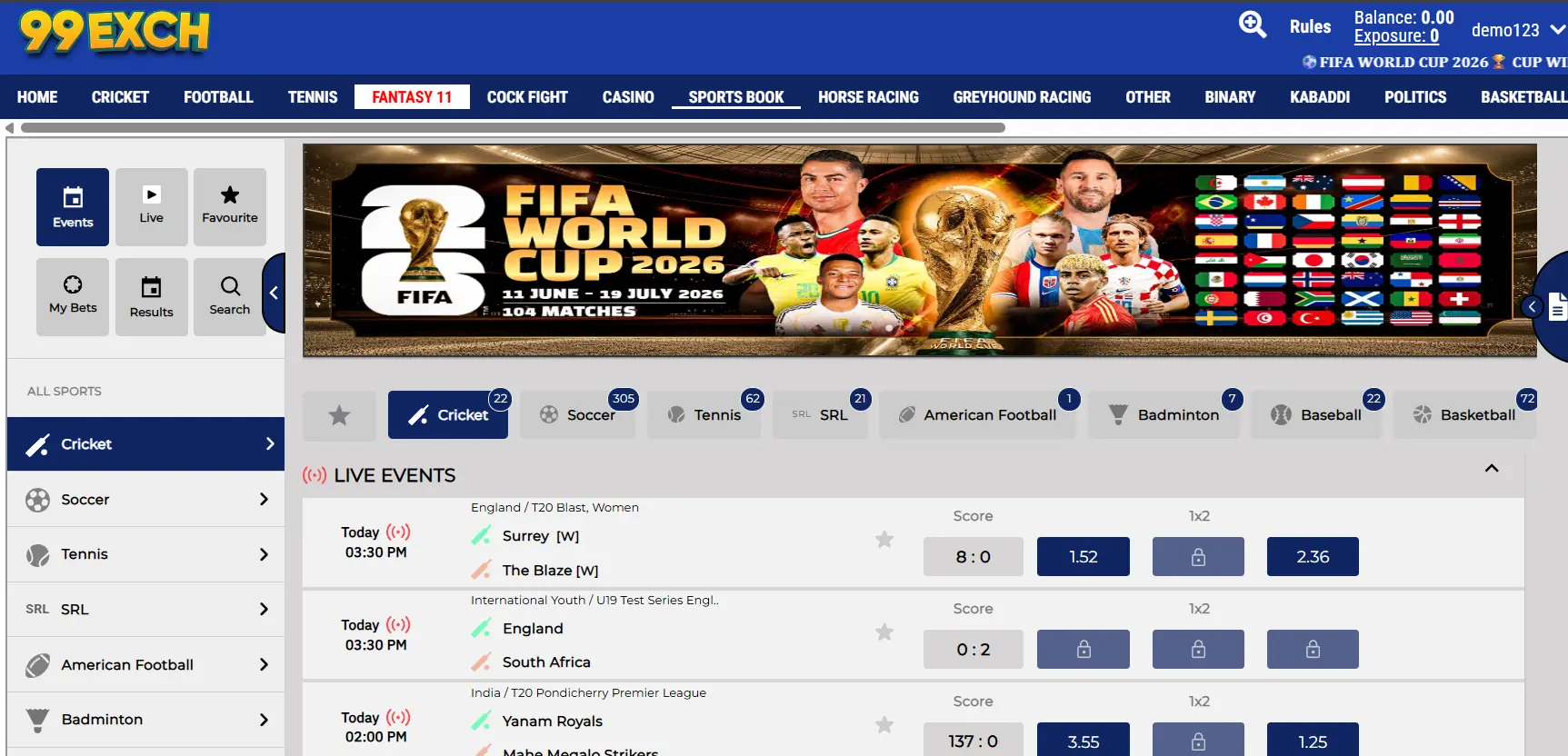 99ExCh Sportsbook