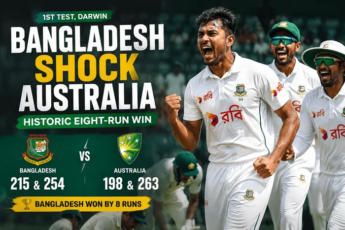 Bangladesh Shock Australia in Darwin Test as Hasan Mahmud Leads Historic Win