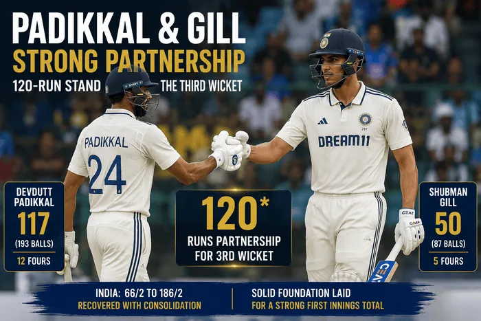 Devdutt Padikkal and Shubman Gill during their 120-run partnership against Sri Lanka