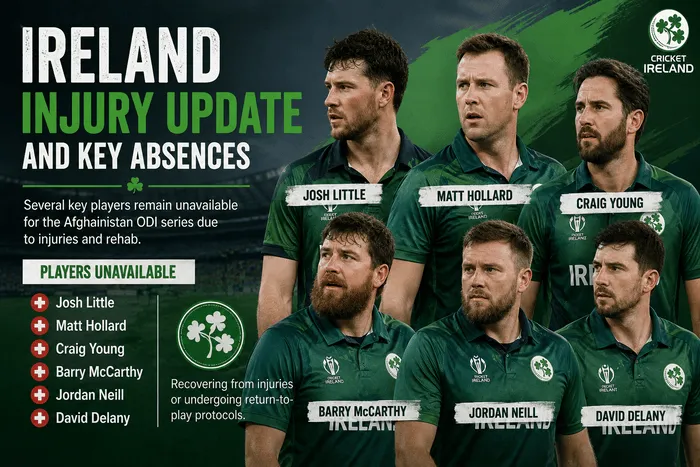 Ireland injury update and key player absences for Afghanistan ODI series 2026