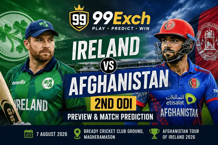 Ireland vs Afghanistan 2nd ODI Preview and Match Prediction at Bready Cricket Club Ground on August 7, 2026
