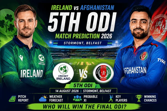 Ireland vs Afghanistan 5th ODI Match Prediction 2026 – Stormont Pitch Report & Winning Chances
