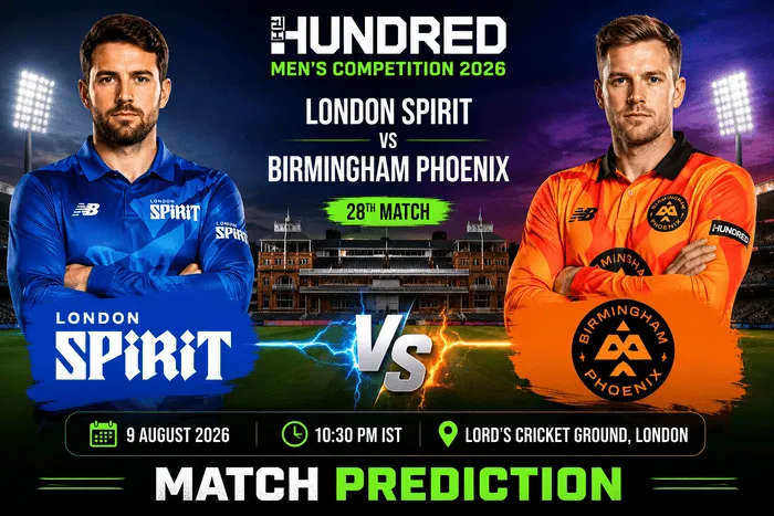 London Spirit vs Birmingham Phoenix Match Prediction 2026 | The Hundred Today Match | 99ExCh