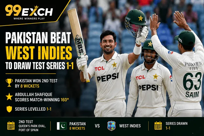 Pakistan Beat West Indies to Draw Test Series 1-1 | 2nd Test Result 2026