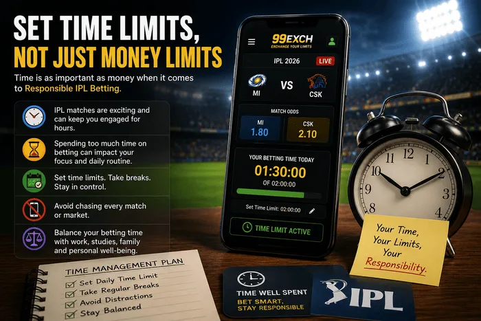 Set time limits for responsible IPL betting with breaks, balanced routines and betting time control by 99ExCh