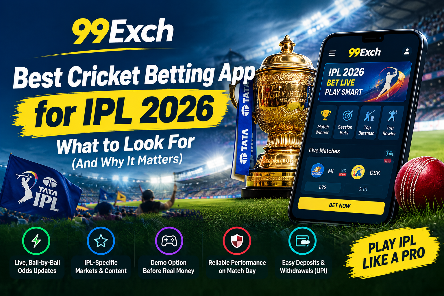 Best Cricket Betting App for IPL 2026 – 99Exch cricket betting app guide