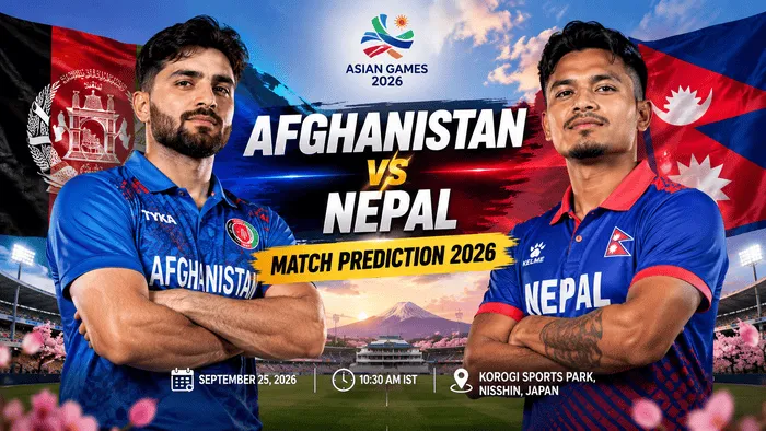 Afghanistan vs Nepal Match Prediction 2026 for the Asian Games cricket match