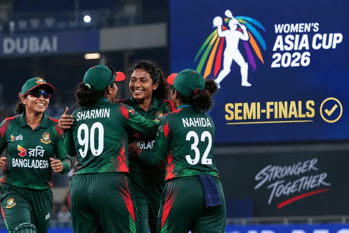 Bangladesh Women celebrate reaching the Women’s Asia Cup 2026 semifinals in Dubai