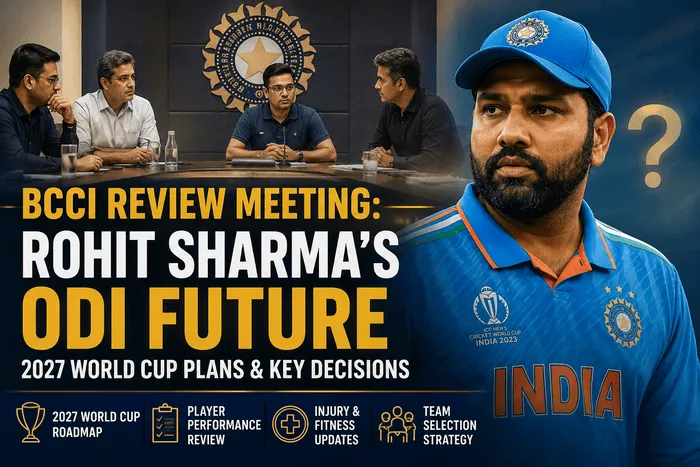 BCCI review meeting and Rohit Sharma ODI future ahead of 2027 World Cup