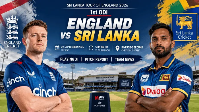 England vs Sri Lanka 1st ODI Preview 2026 at Riverside Ground, Chester-le-Street