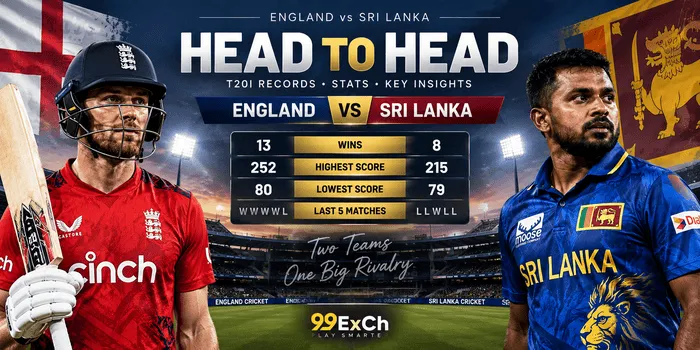 England vs Sri Lanka T20I head-to-head record and statistics