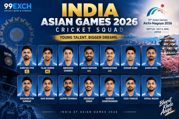 India Asian Games Cricket Squad 2026 full players list