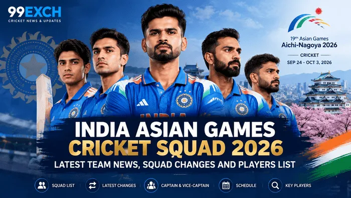 India Asian Games cricket squad 2026 latest team news and players list