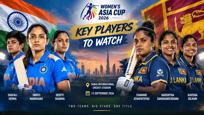Key players from India Women and Sri Lanka Women ahead of the Women's Asia Cup 2026 final