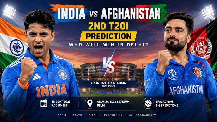 India vs Afghanistan 2nd T20I prediction at Arun Jaitley Stadium in Delhi