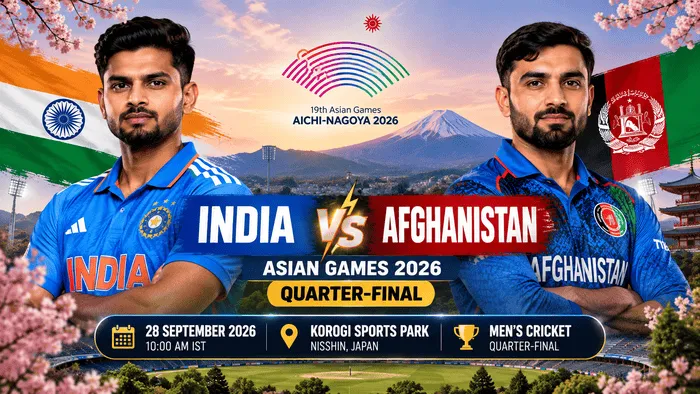 India vs Afghanistan Asian Games 2026 Quarter-Final Preview