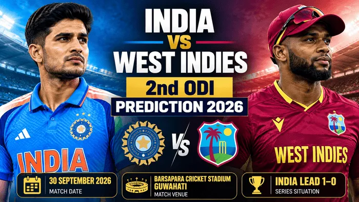 India vs West Indies 2nd ODI Prediction 2026