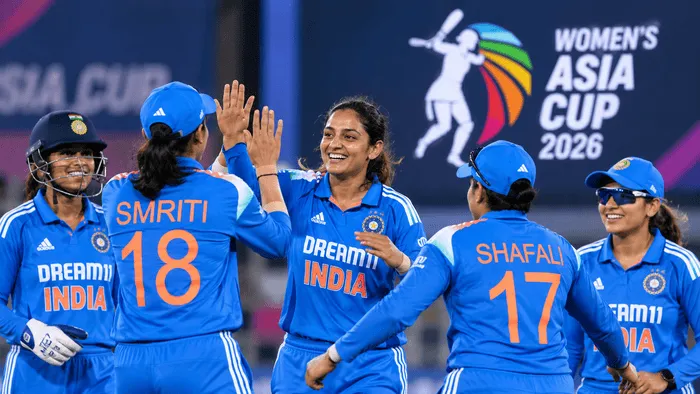 India Women celebrate after a dominant start to the Women's Asia Cup 2026