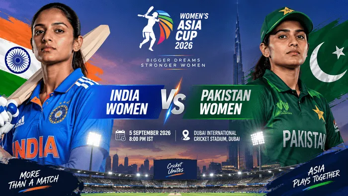 India Women face Pakistan Women in a crucial Women's Asia Cup 2026 Group A clash in Dubai on September 5, 2026.