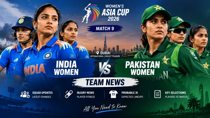 India Women vs Pakistan Women team news ahead of Women's Asia Cup 2026 Match 9