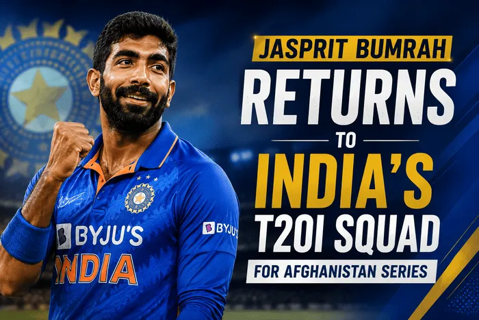 Jasprit Bumrah returns to India's T20I squad for Afghanistan series