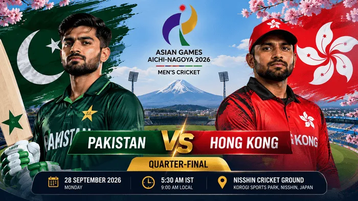 Pakistan vs Hong Kong Asian Games 2026 Quarter-Final Preview at Korogi Sports Park in Nisshin, Japan