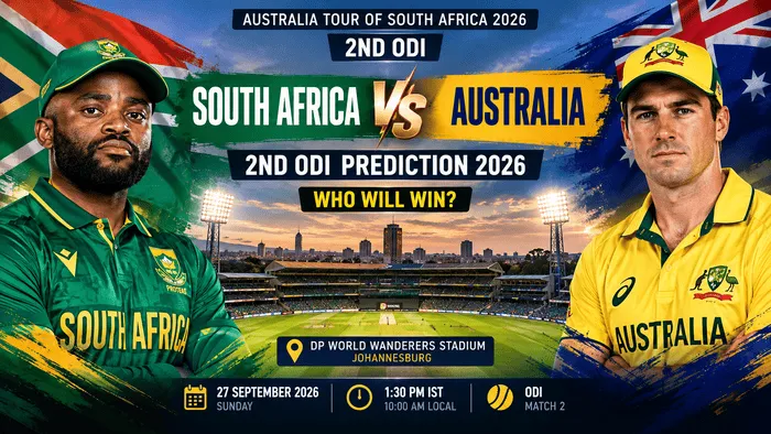 South Africa vs Australia 2nd ODI Prediction 2026 at Wanderers Stadium