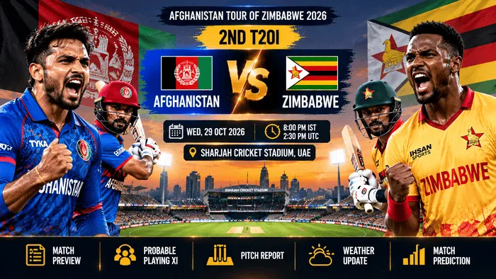 Afghanistan vs Zimbabwe 2nd T20I Prediction 2026: Playing XI, Pitch Report & Winner