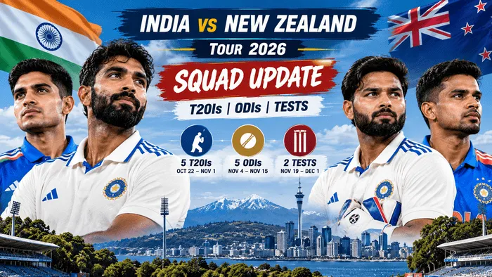 India New Zealand Tour Squad Update 2026: Bumrah Returns, Pant Awaits Fitness Clearance